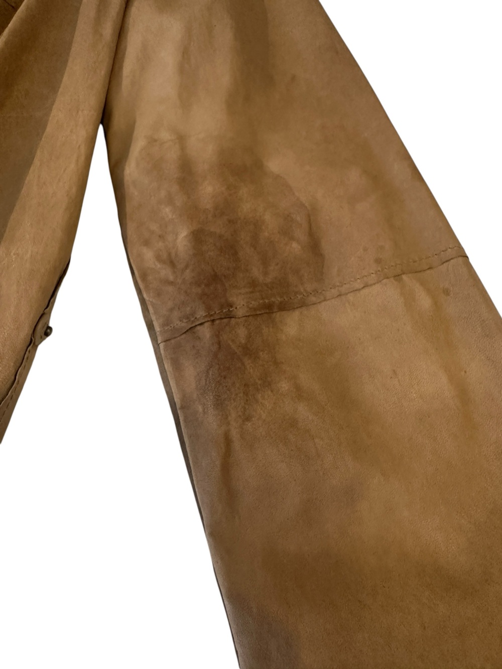 Annette Görtz Vibi 100% Lamb Leather Wrap Jacket Taupe EU 38 US 8 Germany - Picture 8 of 13